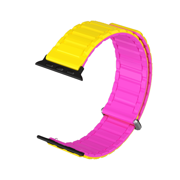 1.2698 Benetton Çift Desenli Akıllı Saat Manyetik Kordon (Ayarlanabilir Magnetik Kayış)